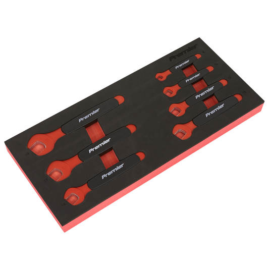 7pc Insulated Open-End Spanner Set with Tool Tray - VDE Approved