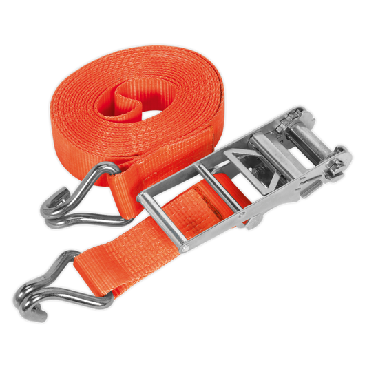 75mm x 8m Polyester Webbing Ratchet Strap 10000kg Breaking Strength