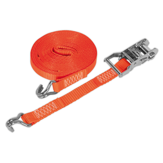 25mm x 6m Polyester Webbing Ratchet Strap 1500kg Breaking Strength