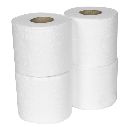 Plain White Toilet Roll - Pack of 4 x 10 (40 Rolls)