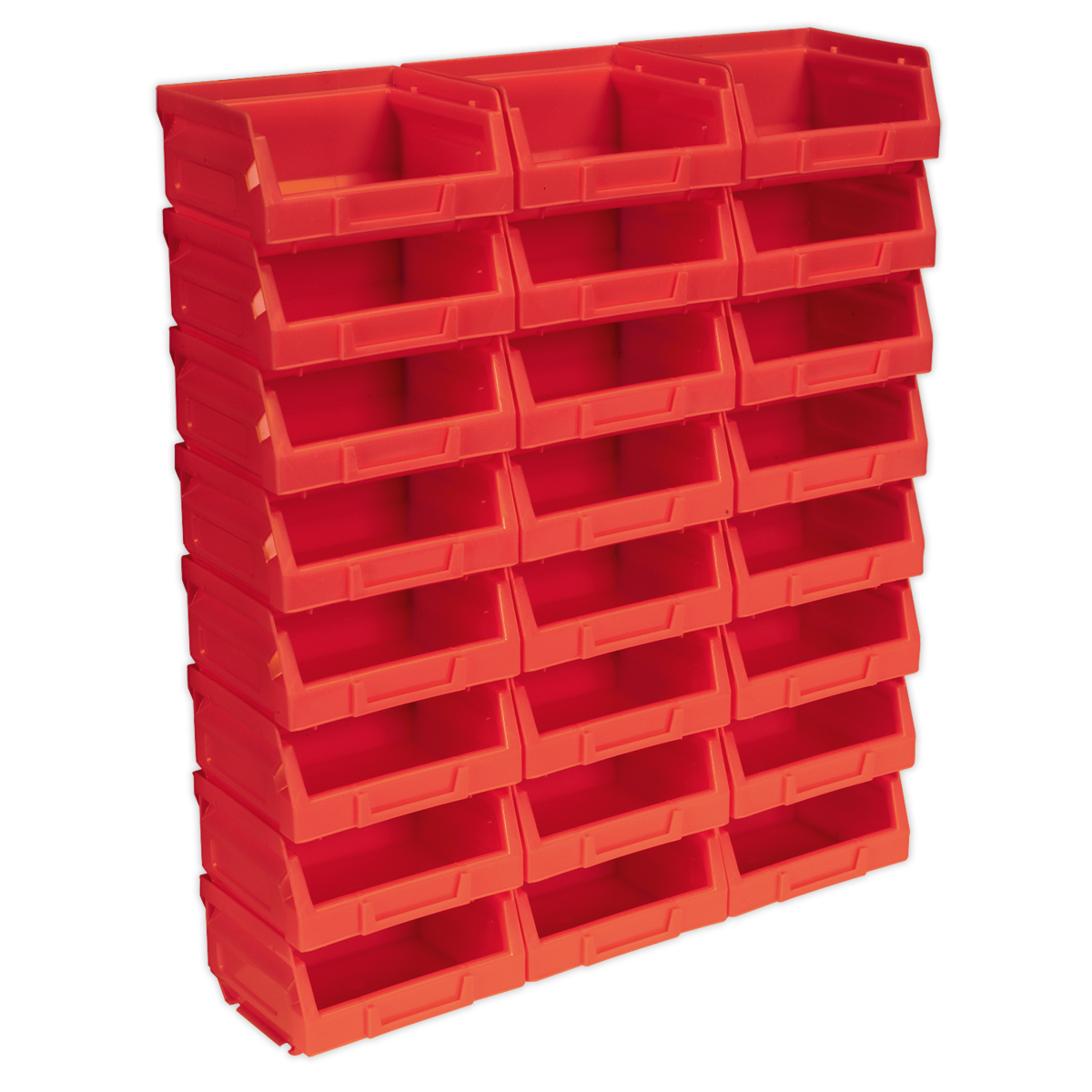 Plastic Storage Bin 105 x 85 x 55mm - Red - Pack of 24