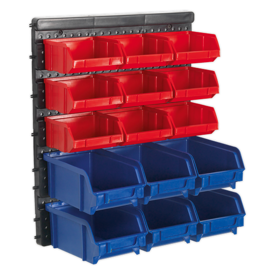 15 Bin Wall Mounting Storage System