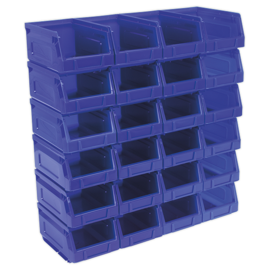 Plastic Storage Bin 105 x 165 x 85mm - Blue - Pack of 24