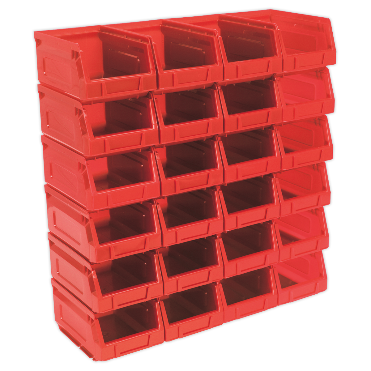 Plastic Storage Bin 105 x 165 x 85mm - Red - Pack of 24