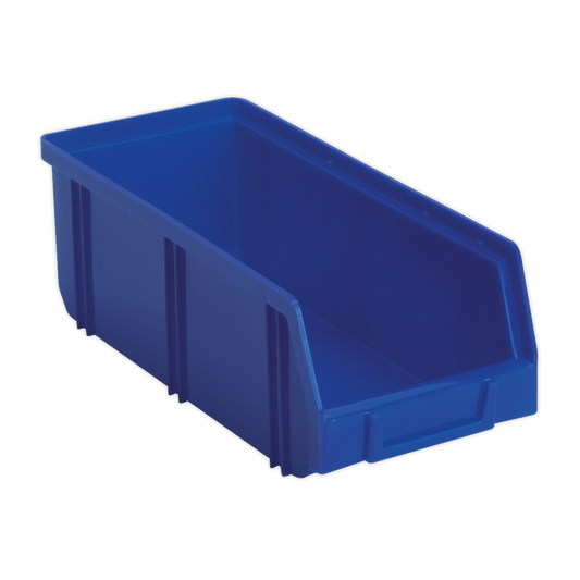 105 x 240 x 85mm Deep Plastic Storage Bin - Blue - Pack of 28