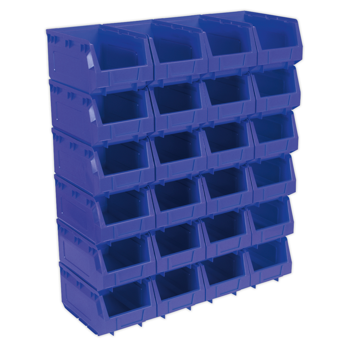 Plastic Storage Bin 150 x 240 x 130mm - Blue - Pack of 24