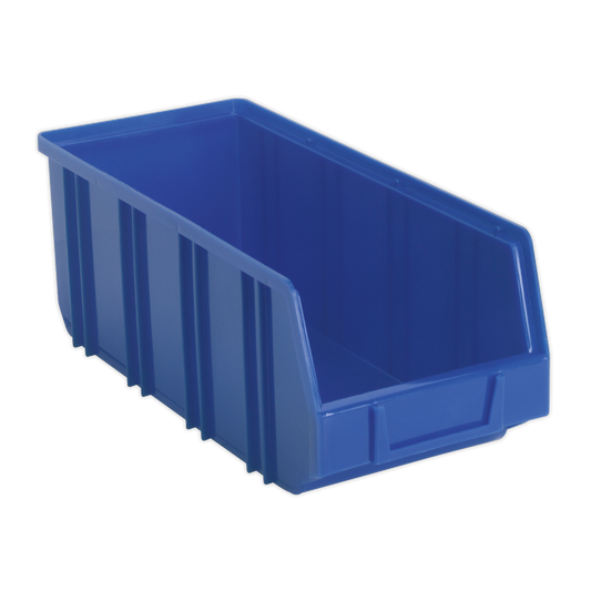 145 x 335 x 125mm Deep Plastic Storage Bin - Blue - Pack of 16