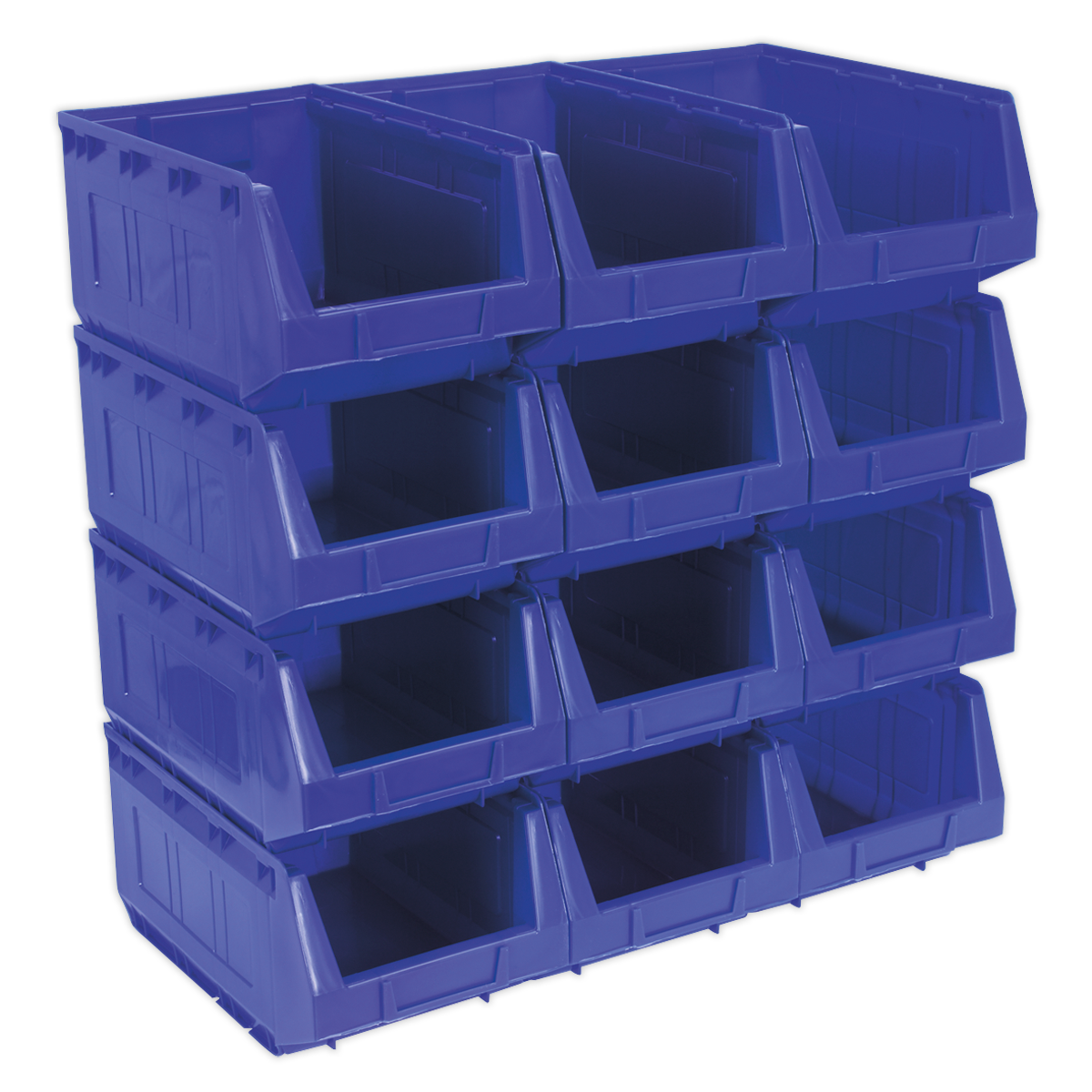 Plastic Storage Bin 210 x 355 x 165mm - Blue - Pack of 12