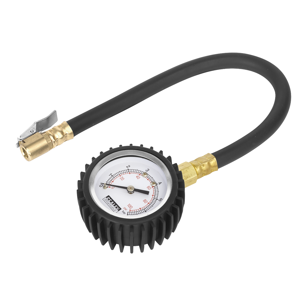 Tyre Pressure Gauge with Clip-On Connector