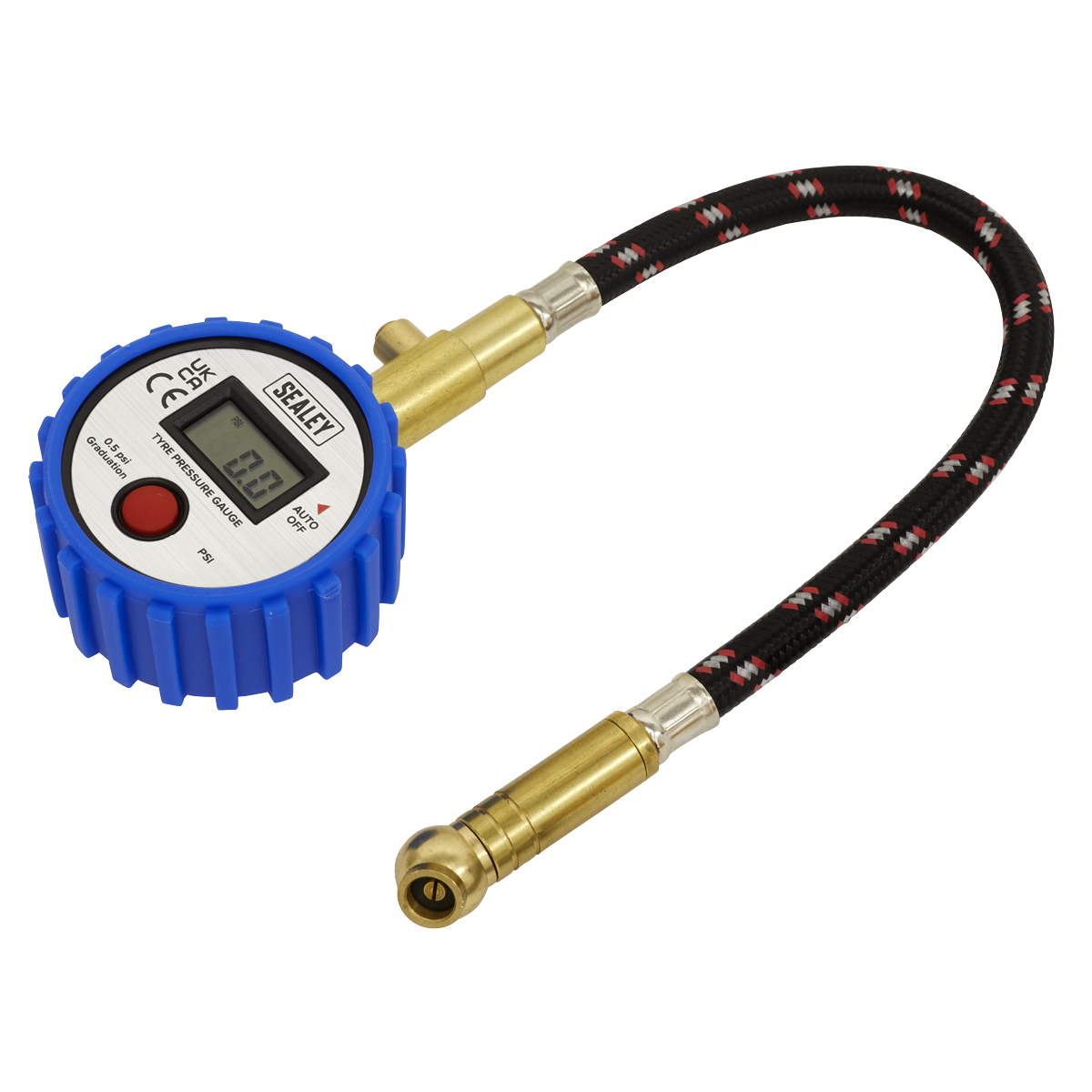 Digital Tyre Pressure Gauge with Leader Hose & Quick Release