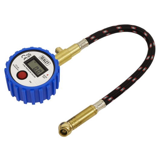 Digital Tyre Pressure Gauge with Leader Hose & Quick Release