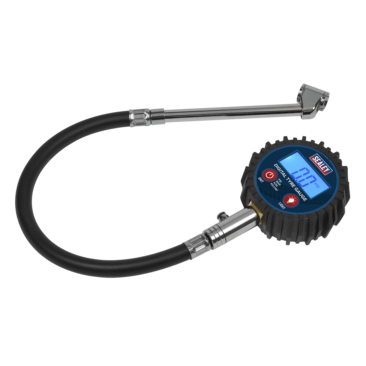 Digital Tyre Pressure Gauge with Twin Push-On Connector