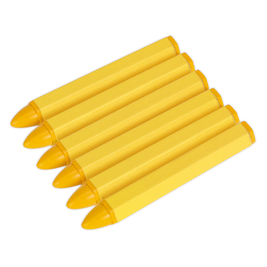 Yellow Tyre Marking Crayon - Pack of 6