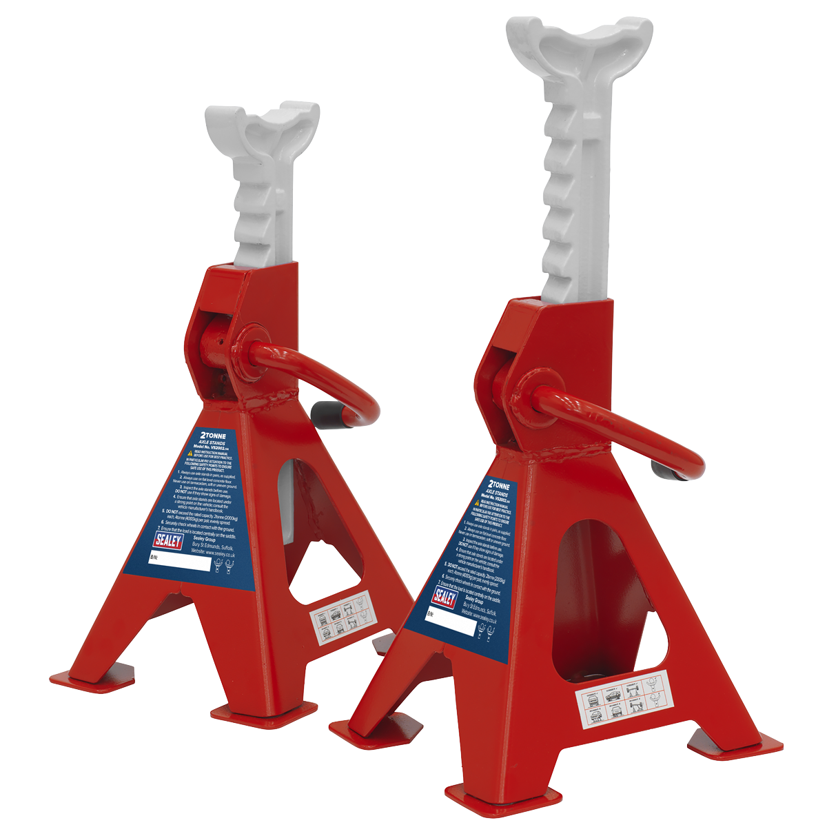 Ratchet Type Axle Stands (Pair) 2 Tonne Capacity per Stand