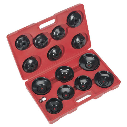 15pc Oil Filter Cap Wrench Set