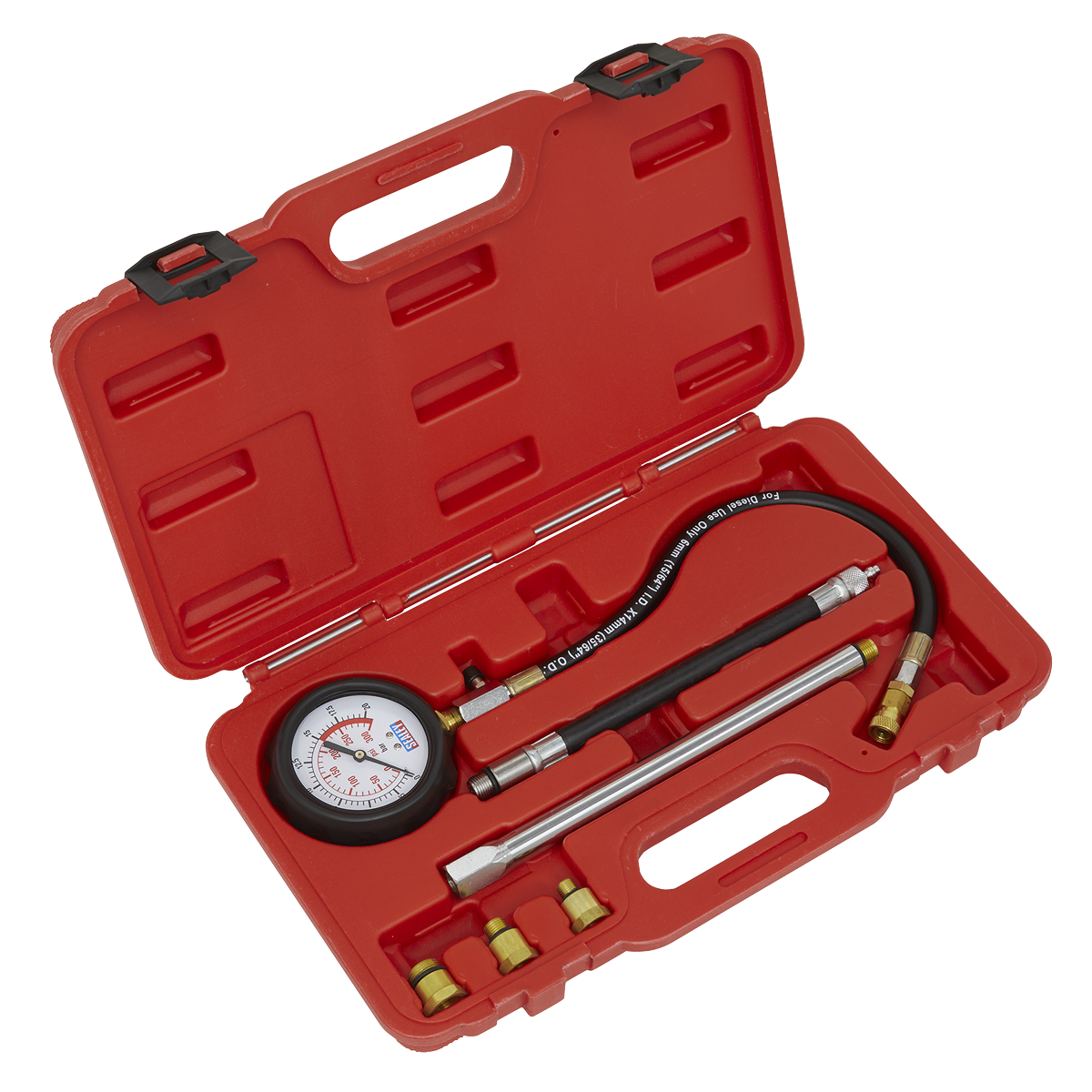 6pc Petrol Engine Compression Tester - Deluxe Kit