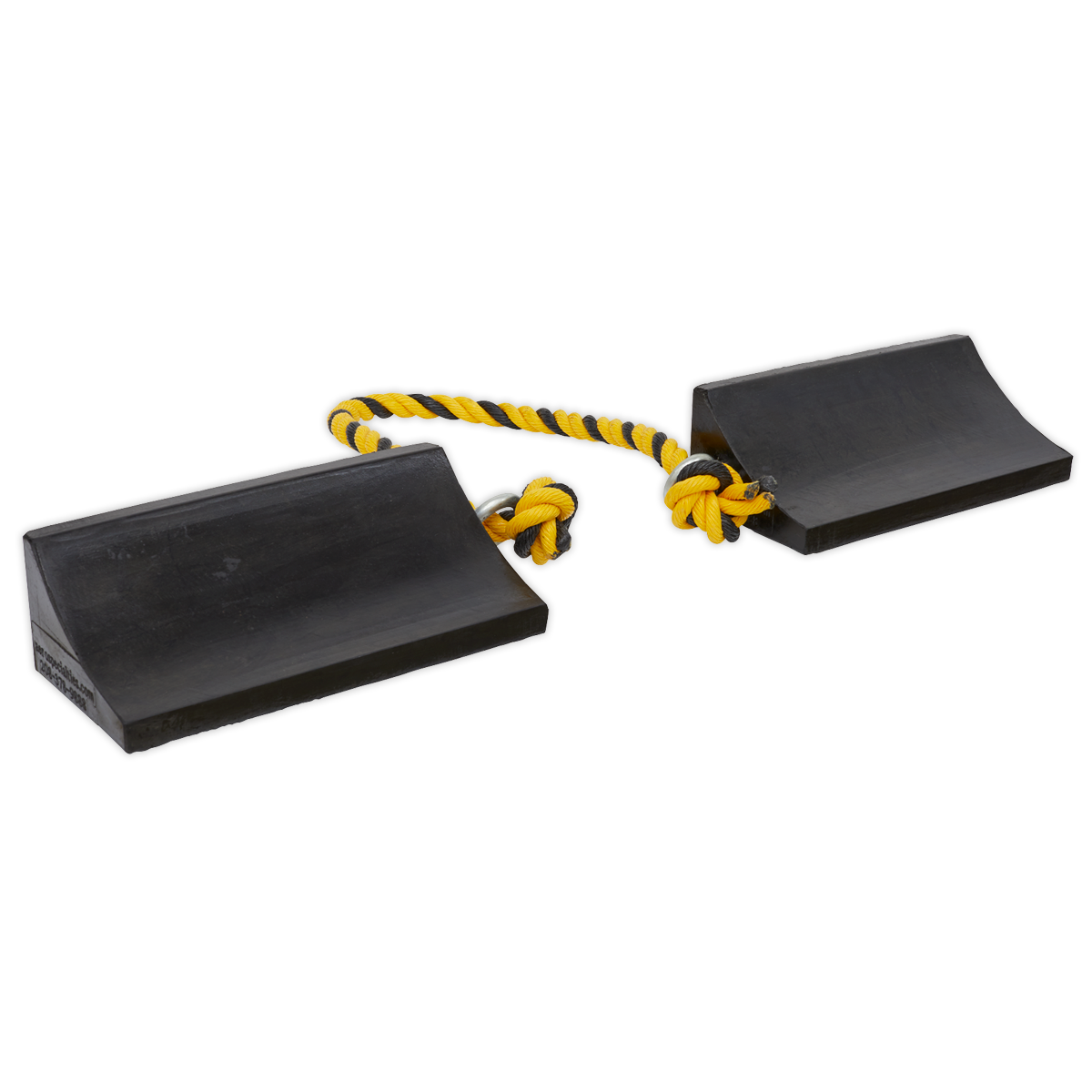 Heavy-Duty Rubber Wheel Chocks - Pair