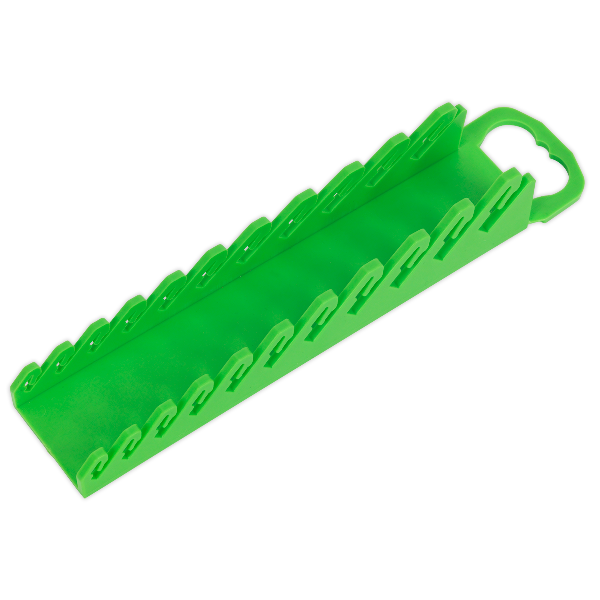 Spanner Rack Capacity 10 Stubby Spanners - Hi-Vis Green