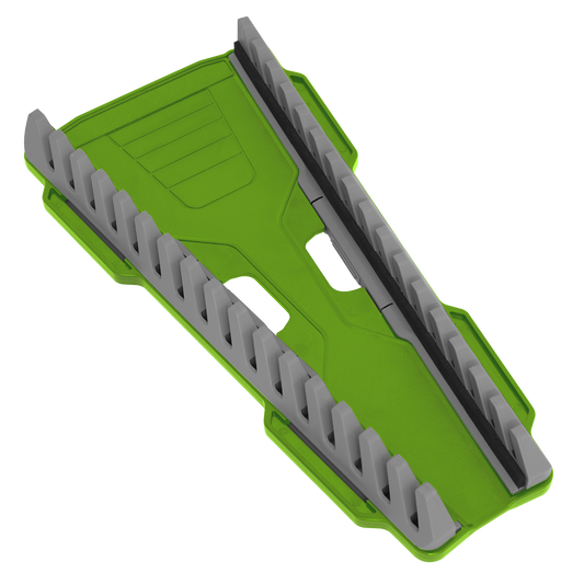 16pc Reversible Spanner Rack - Hi-Vis Green