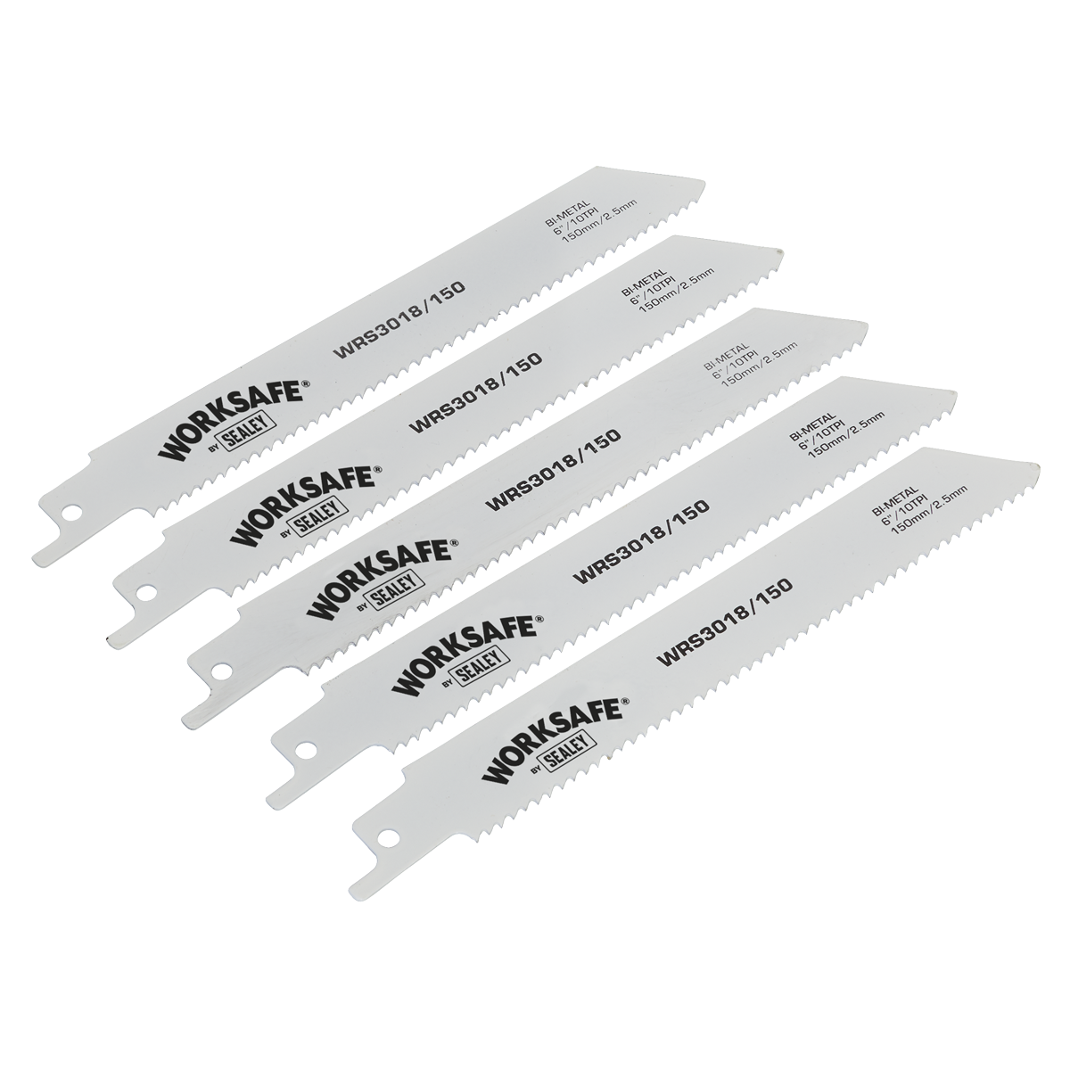 150mm 10tpi Reciprocating Saw Blade - Pack of 5