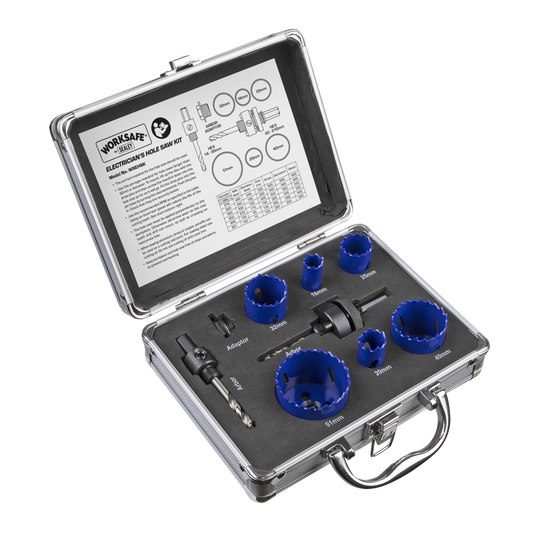 9pc Electrician's Hole Saw Kit