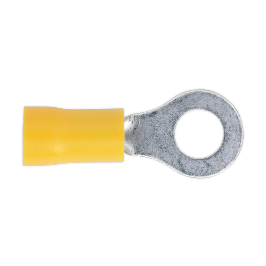 Ø6.4mm (1/4") Yellow Easy-Entry Ring Terminal - Pack of 100